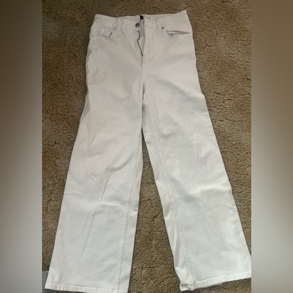 H&M High rise jeans white size 8